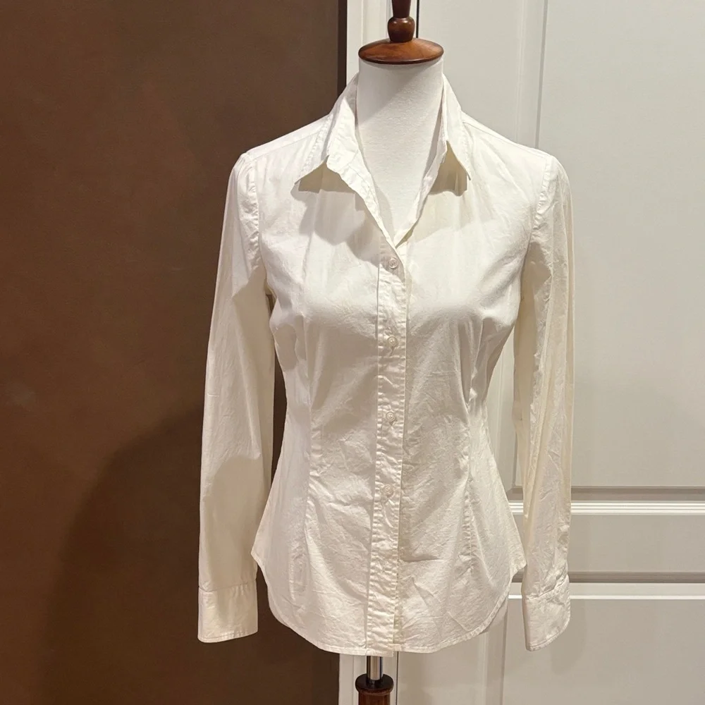 Moda International White Button Down Shirt - Picture 1 of 5